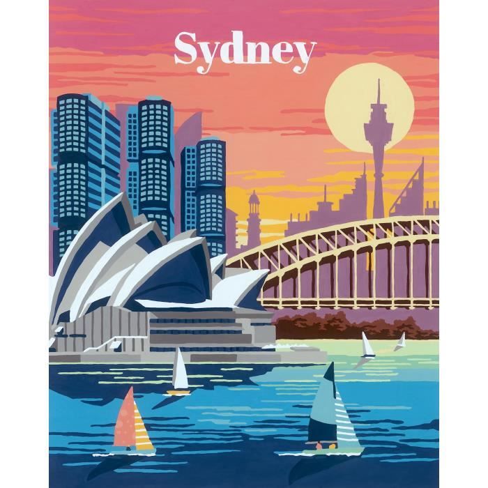 CreArt Sydney 24x30 cm - Peinture par numéros Des 10 ans Ravensburger - 23526
