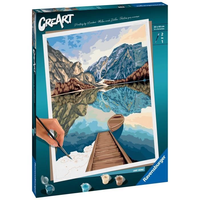 Ravensburger CreArt grand format 30x40 cm Lake views Des 12 ans 23612
