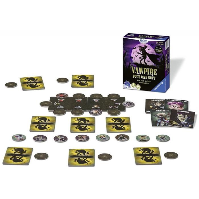 Vampire pour une nuit, Jeu de carte et de rôle, Des 10 ans, Durée 30 min, RAVENSBURGER