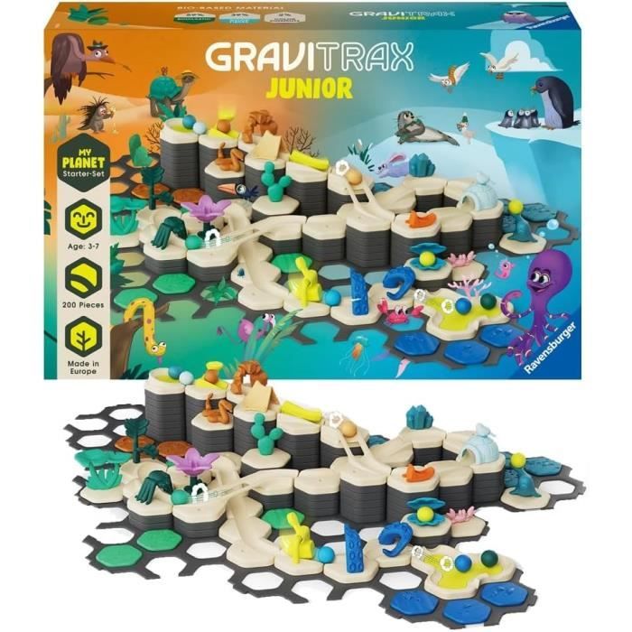 Gravitrax Junior - Starter Set XXL My Planet 184 pieces - Circuit de billes - Jeu de construction créatif - Des 3 ans -