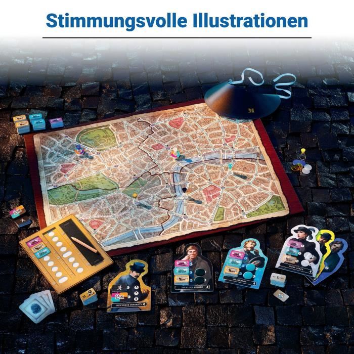 Scotland Yard Sherlock Holmes, Jeu de stratégie famille, des 10 ans, 27344, Ravensburger