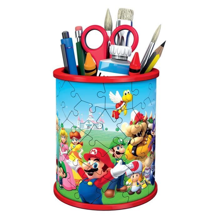 Pot a crayons 3D Super Mario - Ravensburger - Puzzle enfant - 54 pieces - Sans colle - a partir de 6 ans