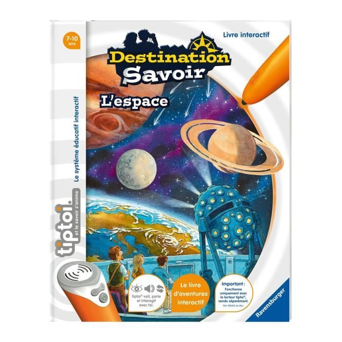 tiptoi, Livre interactif, Destination Savoir L'espace, 7 ans, 13099007, Ravensburger