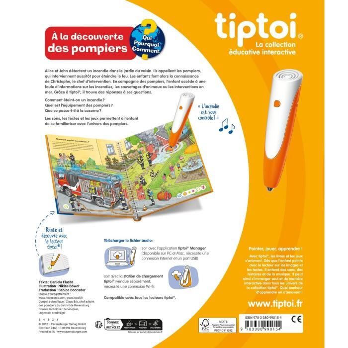tiptoi, Livre interactif, a la découverte des pompiers, 4 ans, 13099015, Ravensburger
