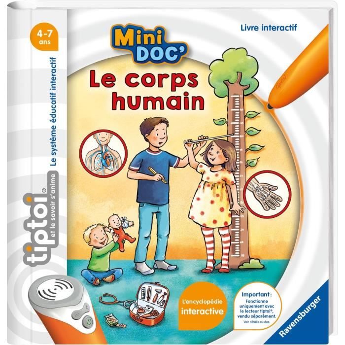 tiptoi, Livre interactif, Mini Doc' Le corps humain, 4 ans, 13099019, Ravensburger