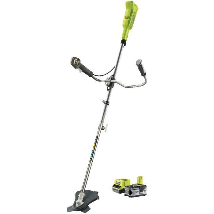 RYOBI - Débroussailleuse 18V ONE+ - guidon - Ø fil 1 x 1,6mm - lame 3 dents Tri-Arc 20cm + batterie 4,0 Ah & chargeur - RBC18X20B4F