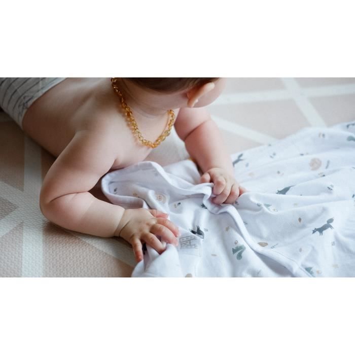 Couverture Miracleô Leaf/biais Blanc - RED CASTLE - Coton - Mixte