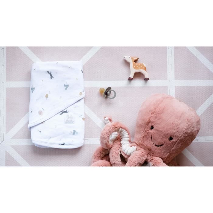 Couverture Miracleô Happy Fox /biais White - BEABA - Jersey de coton -