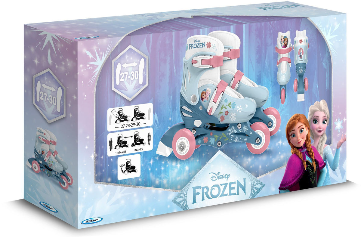 Patins en ligne 2-en-1 - LA REINE DES NEIGES - Fille - Bleu - Taille 27-30