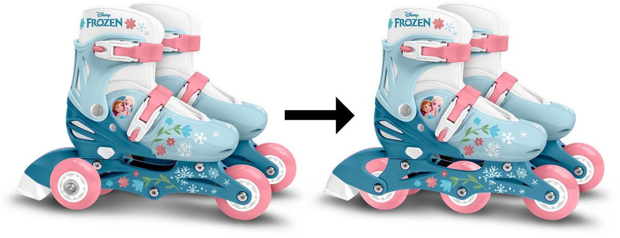 Patins en ligne 2-en-1 - LA REINE DES NEIGES - Fille - Bleu - Taille 27-30
