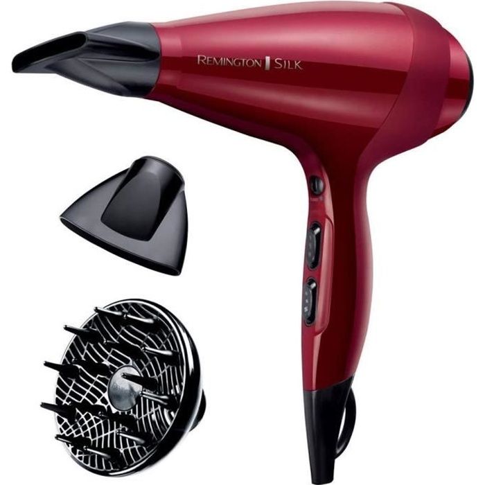 Seche-Cheveux Remington AC9096 Silk Ionique Grille CÈramique ProtÈine de Soie, Moteur AC Professionnel, Fonction turbo 2400W