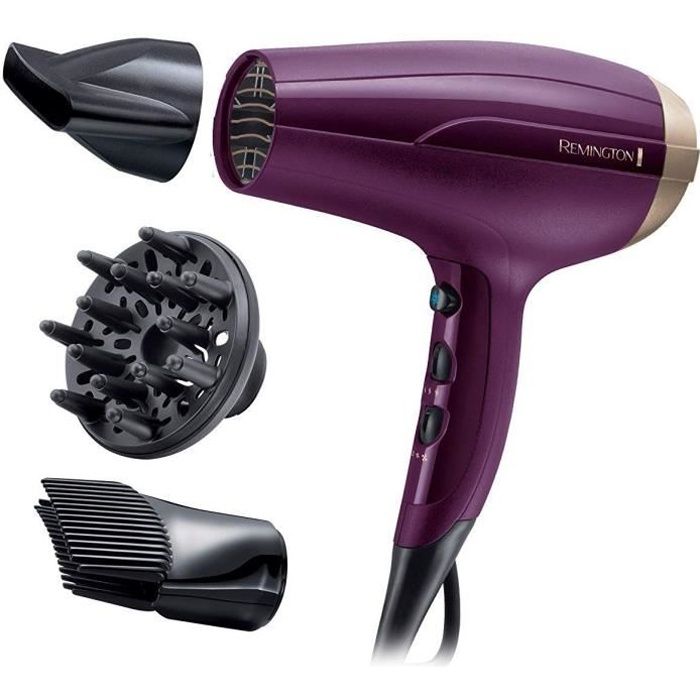 Seche-Cheveux Ionique REMINGTON D5219 - Anti-Frisottis, 3 TempÈratures, 2 Vitesses, 2300W