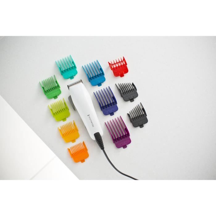 Tondeuse Cheveux Homme Color Cut - REMINGTON - HC5035 - Lames Acier Inoxydable Auto-Affűtées - 11 Sabots