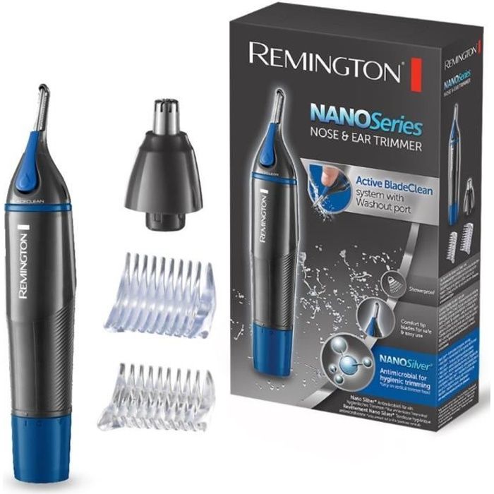 Remington NE3850 Tondeuse Visage AntibactÈrienne HypoallergÈnique Nano Serie pour Nez et Oreilles