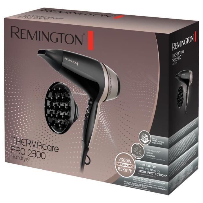 REMINGTON D5715 Seche-Cheveux Professionnel Ionique Thermacare 2300W, Grille CÈramique, Chaleur Homogene