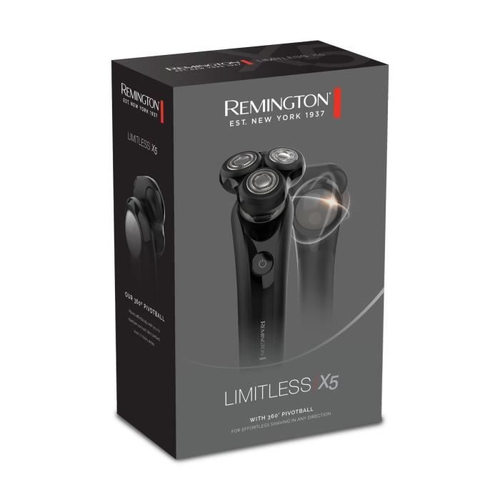 Rasoir Èlectrique Remington XR1750 X5 LIMITLESS - Technologie Pivot Ball 360∞, 3 Tetes Flexibles, Confort, Wet&Dry, Sans Fil