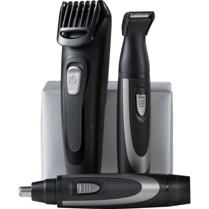 Kit pour la barbe - REMINGTON - The Works - Tondeuse auto-affűtée - Peigne réglable - Autonomie 45 min - USB
