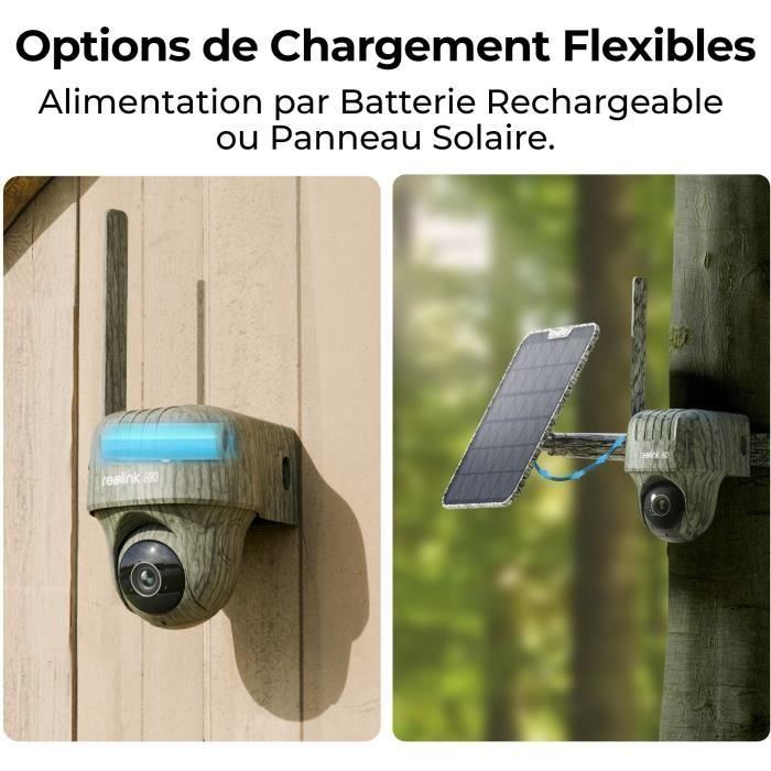Caméra extérieure - REOLINK - G450 - Panneau solaire - Gris