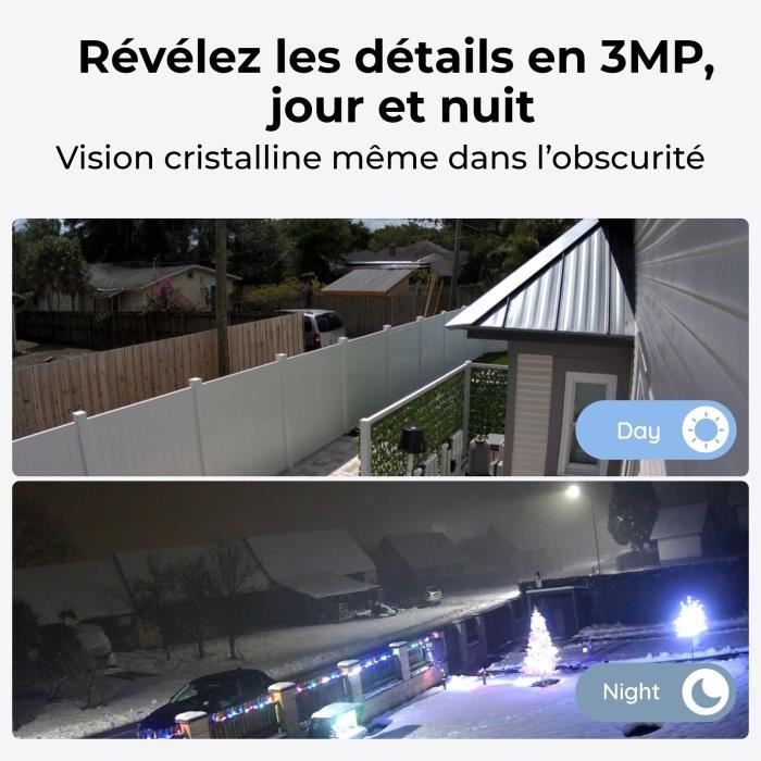 Caméra extérieure - REOLINK - B310 - Panneau solaire - Blanc