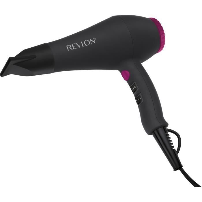 Seche-cheveux - REVLON - RVDR5251E - Perfect Heat - 2000†W - Moteur AC - 2 vitesses - Noir / Rose