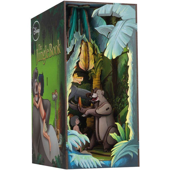 Book Nook - Kit DIY a construire Maquette 3D Serre Livre - REVELL - Tiny Adventures - Disney - Le Livre de la Jungle - LED