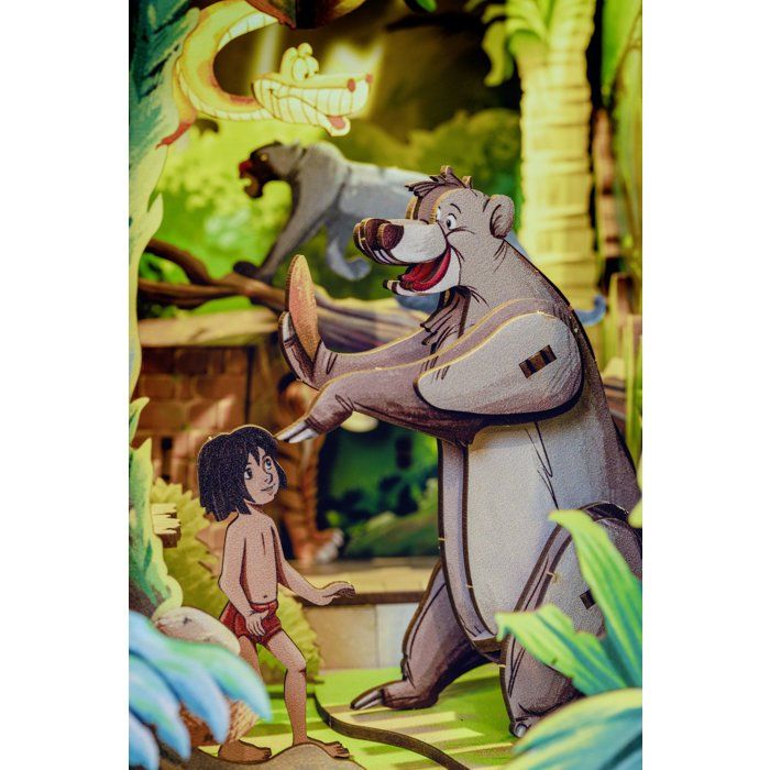 Book Nook - Kit DIY a construire Maquette 3D Serre Livre - REVELL - Tiny Adventures - Disney - Le Livre de la Jungle - LED