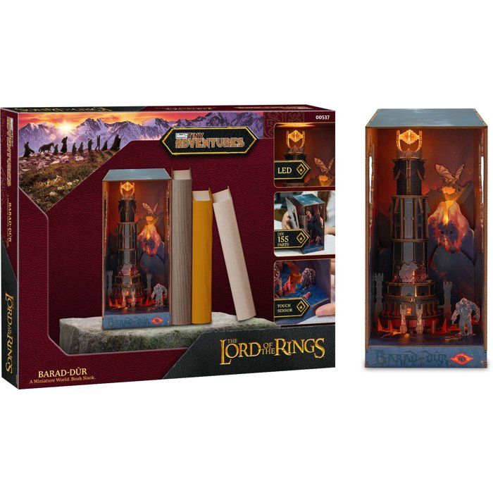 Book Nook - Kit DIY a construire Maquette 3D Serre Livre - REVELL - Tiny Adventures - Le Seigneur des Anneaux - Barad-Dûr - LED