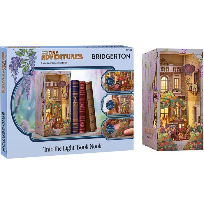 Book Nook - Kit DIY a construire Maquette 3D Serre Livre - REVELL - Tiny Adventures - Bridgerton - Dans la lumiere - LED