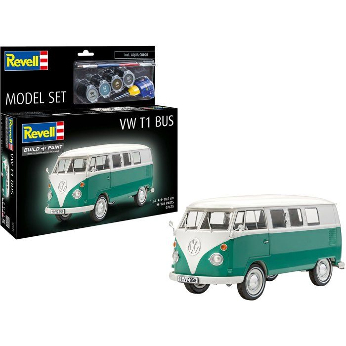 Maquette de voiture - REVELL - Model Set - VW T1 - Avec colle, peintures et accessoires