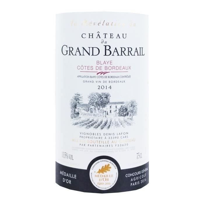 Château Grand Barrail 2014 Blaye - Vin rouge de Bordeaux