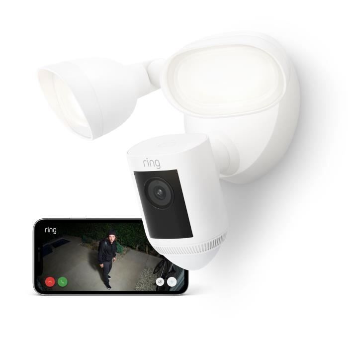Caméra de surveillance - RING - Spotlight Cam Pro sur secteur - Blanc