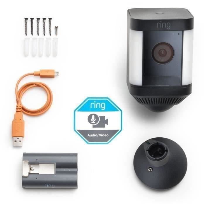 Caméra de surveillance - RING - Spotlight Cam Plus sur secteur - Noir