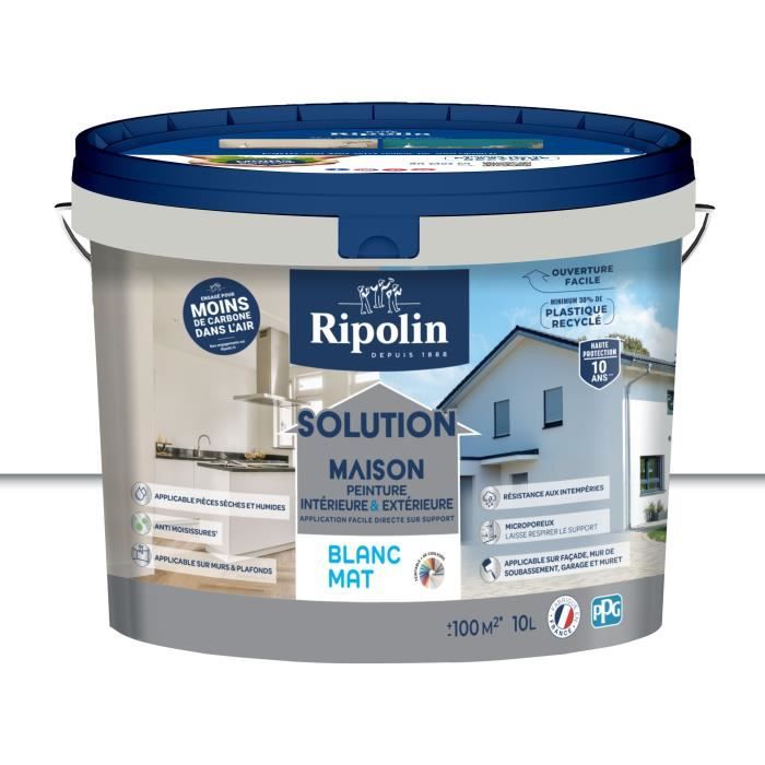 Solution maison blanc mat - RIPOLIN - 10 L