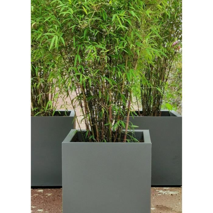 Bac ŕ fleurs - RIVIERA - Granit - 29,5x29,5x33,5 cm - Gris