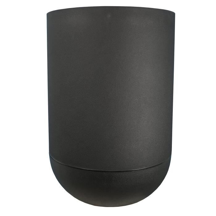 Bac a fleurs - RIVIERA - GRANIT TULIPE - Plastique - D50 x H71 cm - Noir