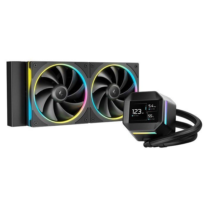 DEEPCOOL - R-LM240-BKDMMC-1 - Watercooling - 240mm AIO - Ecran IPS de 2,4 pouces - Noir - Pompe 6eme génération - 2500 a 3400 tr/min