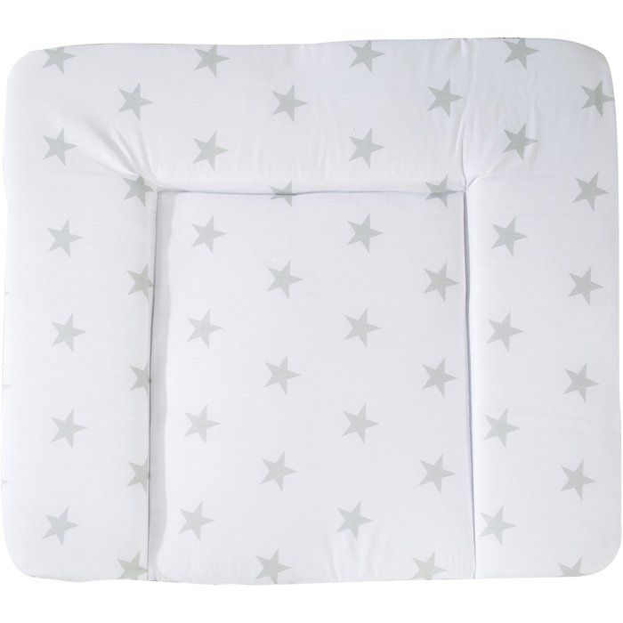 Matelas a langer - ROBA - LITTLE STARS - 85 x 75 cm - Blanc étoiles grises