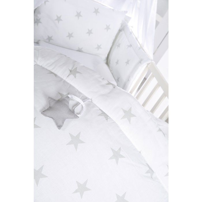Matelas a langer - ROBA - LITTLE STARS - 85 x 75 cm - Blanc étoiles grises
