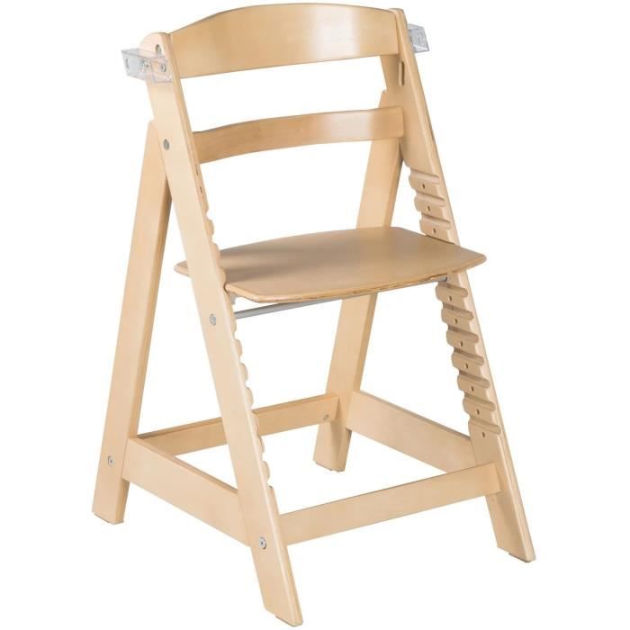 Chaise haute évolutive - ROBA - SIT UP CLICK & FUN - Plateau repas amovible - Hauteur réglable - Jusqu'a 70 Kg - Bois Naturel