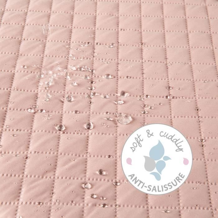 Matelas a langer - ROBA - Visage de lapin Lily Rosa - 85 x 75 cm - Rose
