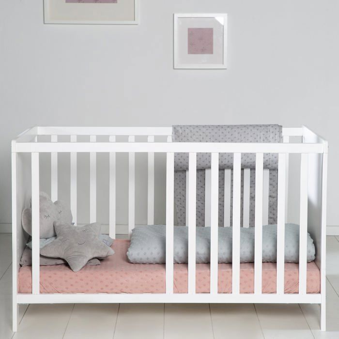 Lit bébé cododo 2-en-1 - 60 x 130 cm - ROBA - Blanc