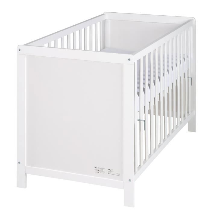 Lit bébé cododo 2-en-1 - 60 x 130 cm - ROBA - Blanc