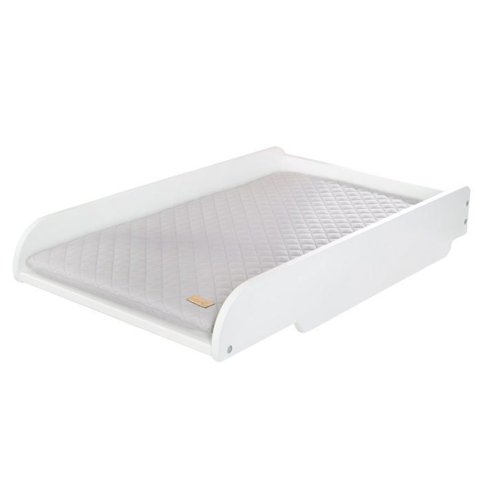 Plan a langer + matelas 'Roba Style' - ROBA - a poser sur lit bébé - Blanc / Matelas gris
