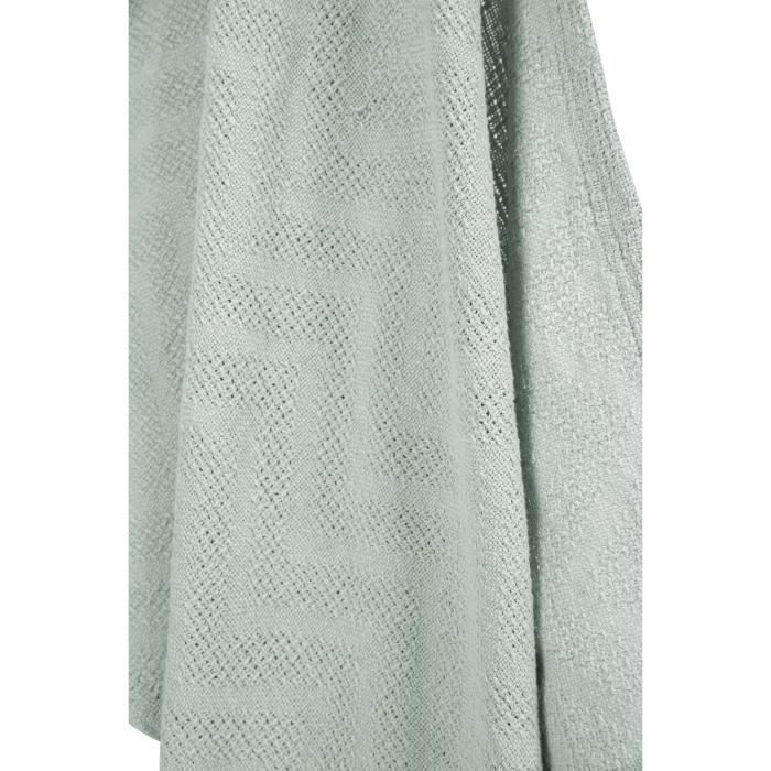 Couverture bébé - ROBA - LIL PLANET - 80 x 80 cm - Coton biologique - Pois éponge - Vert givré