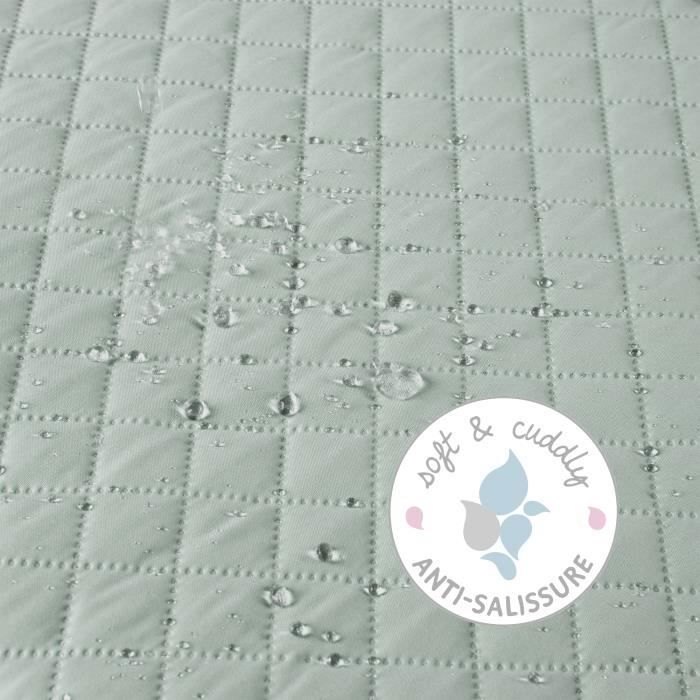 Tapis de parc bébé - ROBA - Pour parc hexagonal - Rembourré - Vert givré