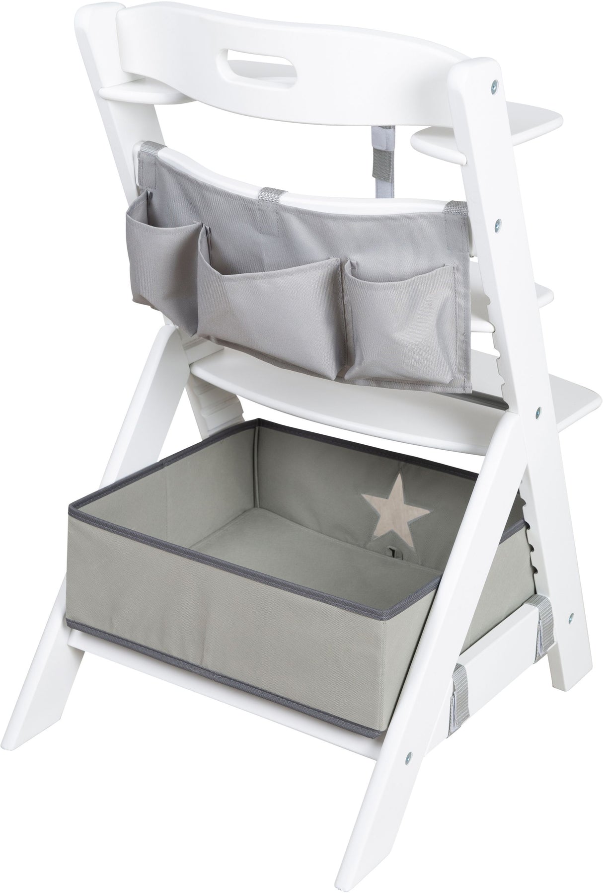 Chaise haute évolutive - ROBA - LIV UP - De 6 mois jusqu'a 70 kg - Set organisateur inclus - Blanc