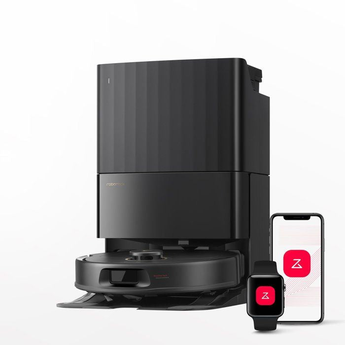 ROBOROCK QREVO 5AE - Aspirateur Robot Laveur avec Station - Puissance 12000 Pa - Serpillieres FlexiArm - Double Anti-emmelement
