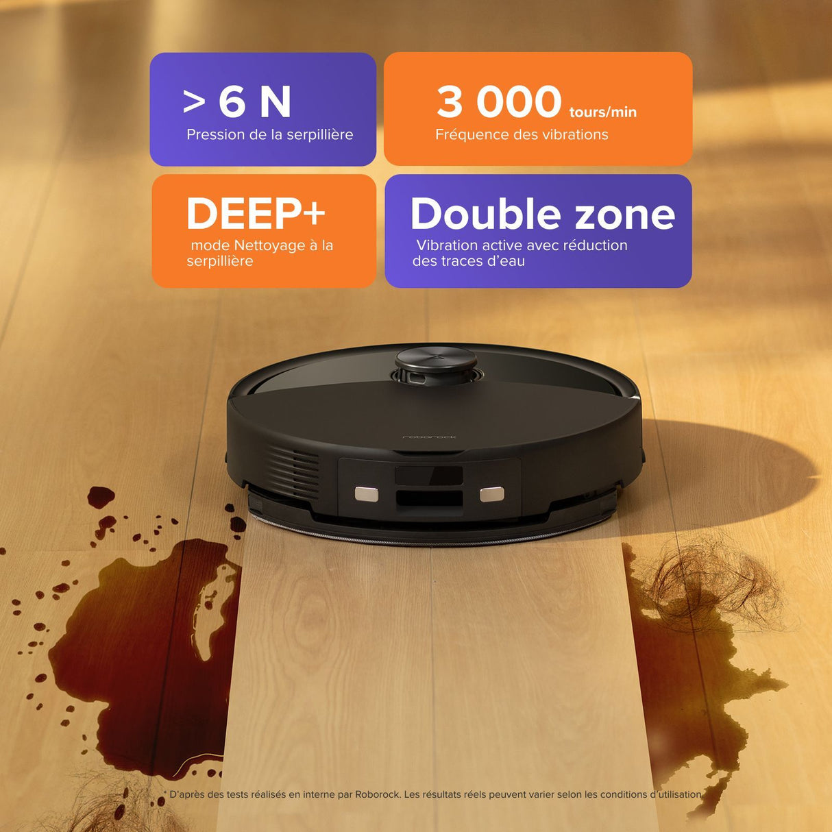 ROBOROCK Q10 VF+ - Aspirateur Robot Laveur avec Station de Vidage Automatique - Puissance 10000 Pa - Autonomie 150 min