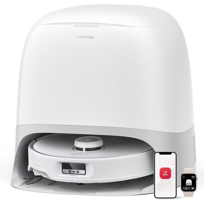 ROBOROCK QREVO CURV - Robot Aspirateur Laveur avec station multifonction 3.0 - 18500 Pa - Systeme Anti-enchevetrements