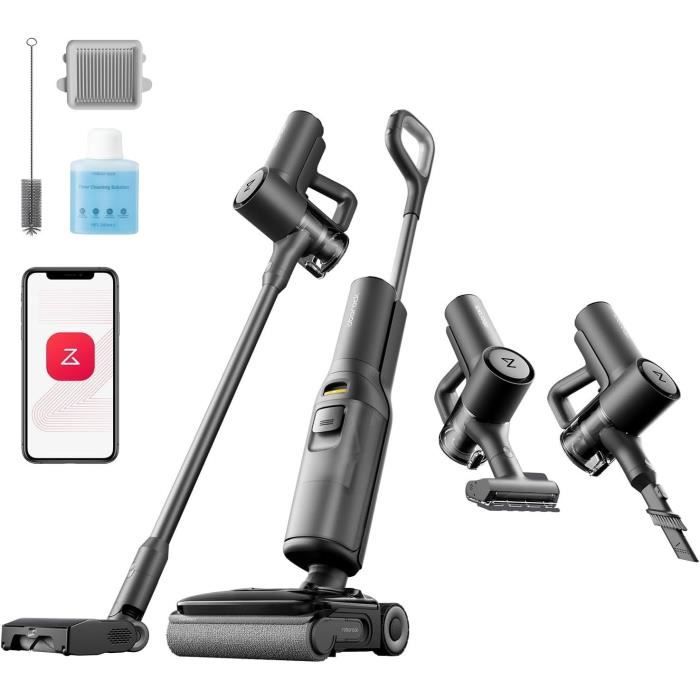 ROBOROCK F25 ACE COMBO - Aspirateur Laveur sans Fil 5-en-1 - Puissance 20 kPa - Lavage a Chaud a 90 °C - Auto-Nettoyage Automatique